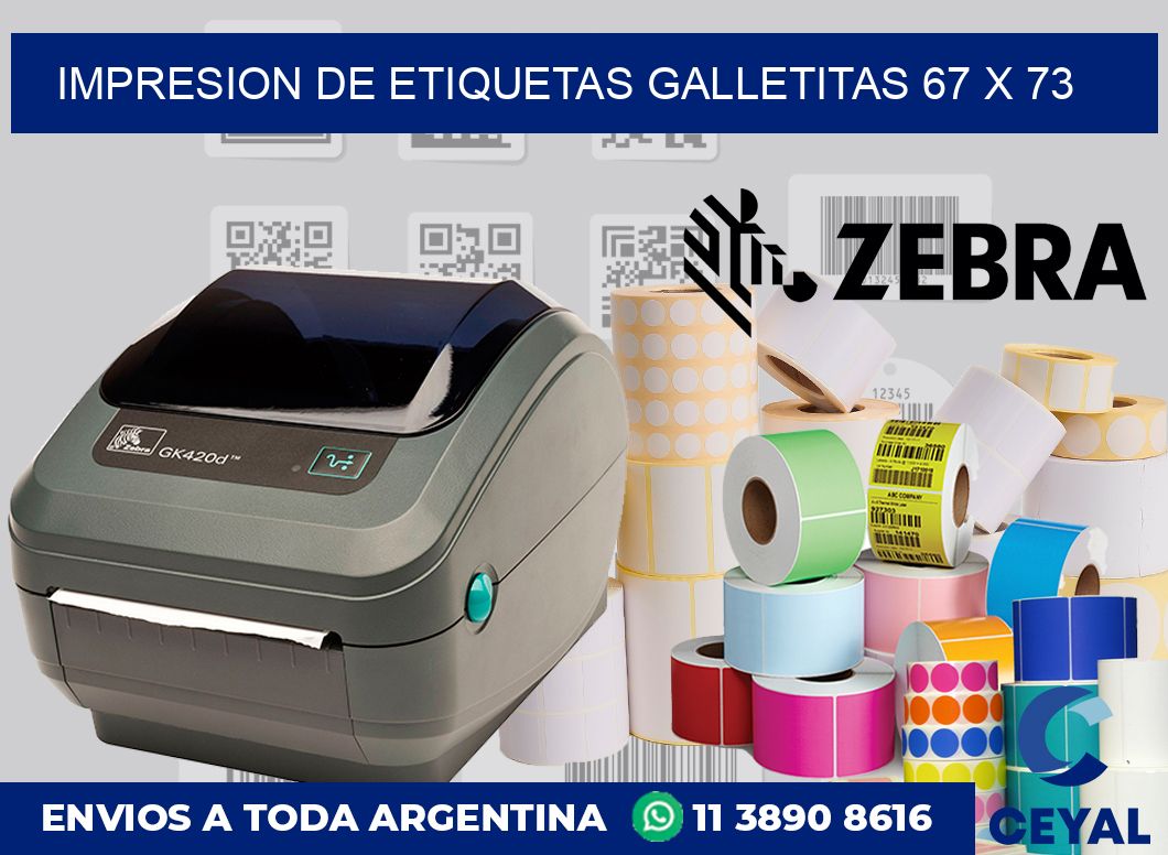 Impresion de etiquetas galletitas 67 x 73