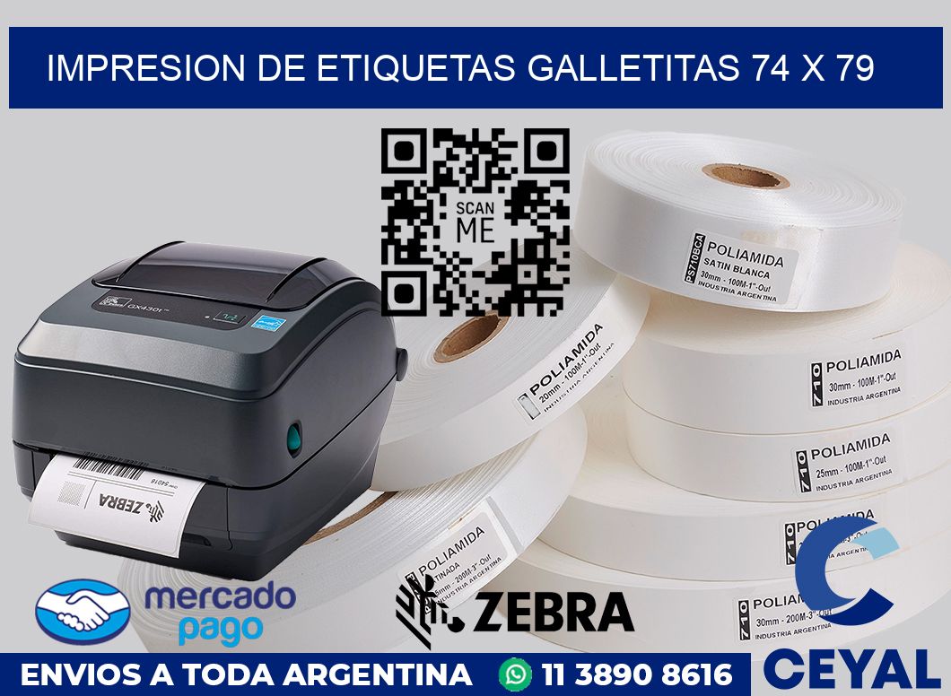 Impresion de etiquetas galletitas 74 x 79