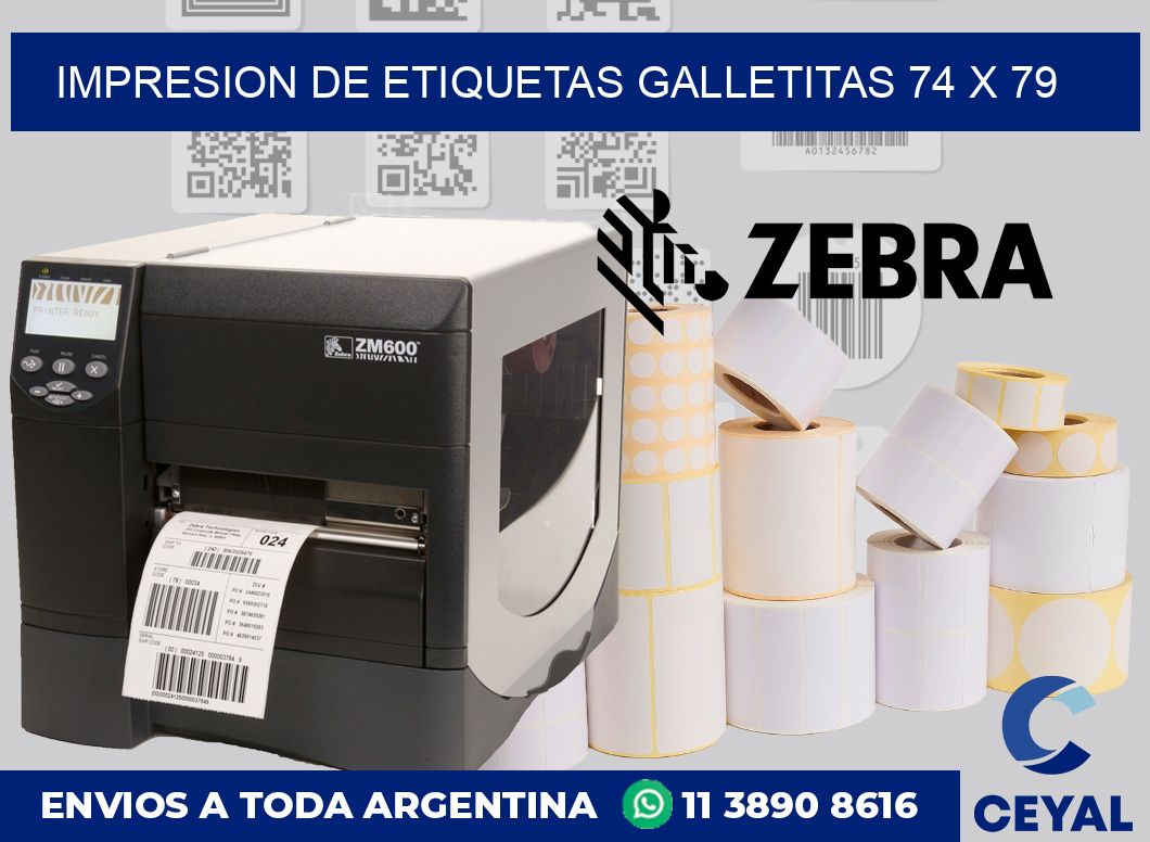 Impresion de etiquetas galletitas 74 x 79