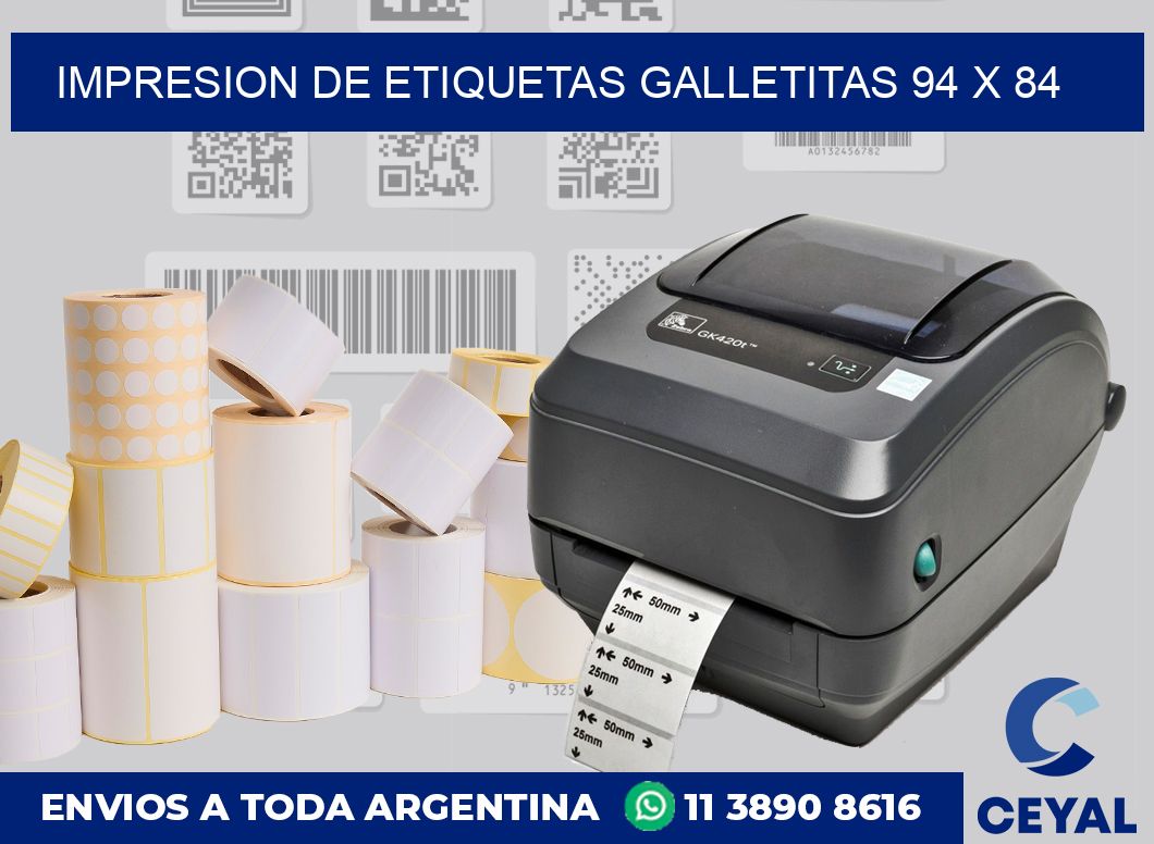 Impresion de etiquetas galletitas 94 x 84
