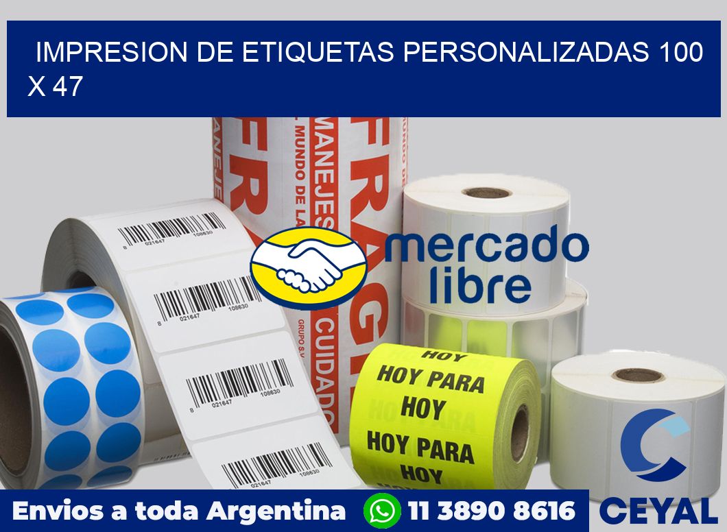 Impresion de etiquetas personalizadas 100 x 47