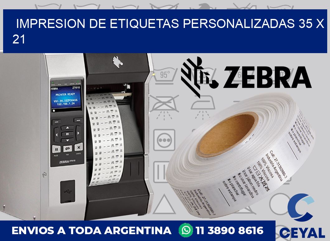 Impresion de etiquetas personalizadas 35 x 21