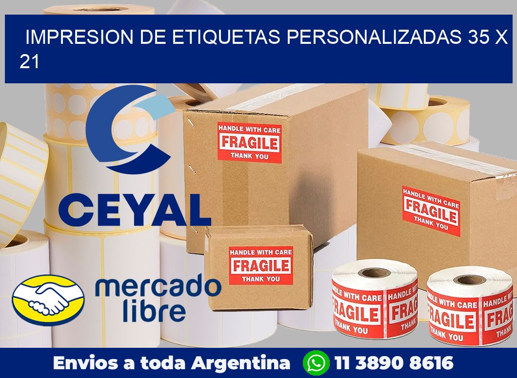 Impresion de etiquetas personalizadas 35 x 21