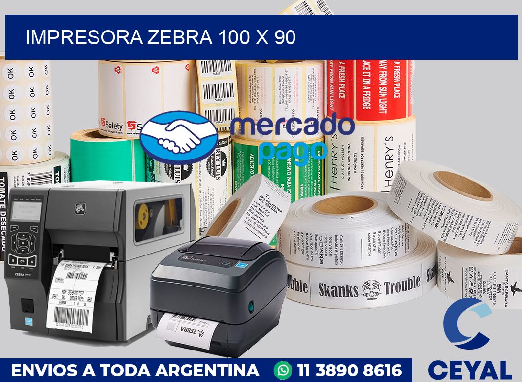 Impresora Zebra 100 x 90