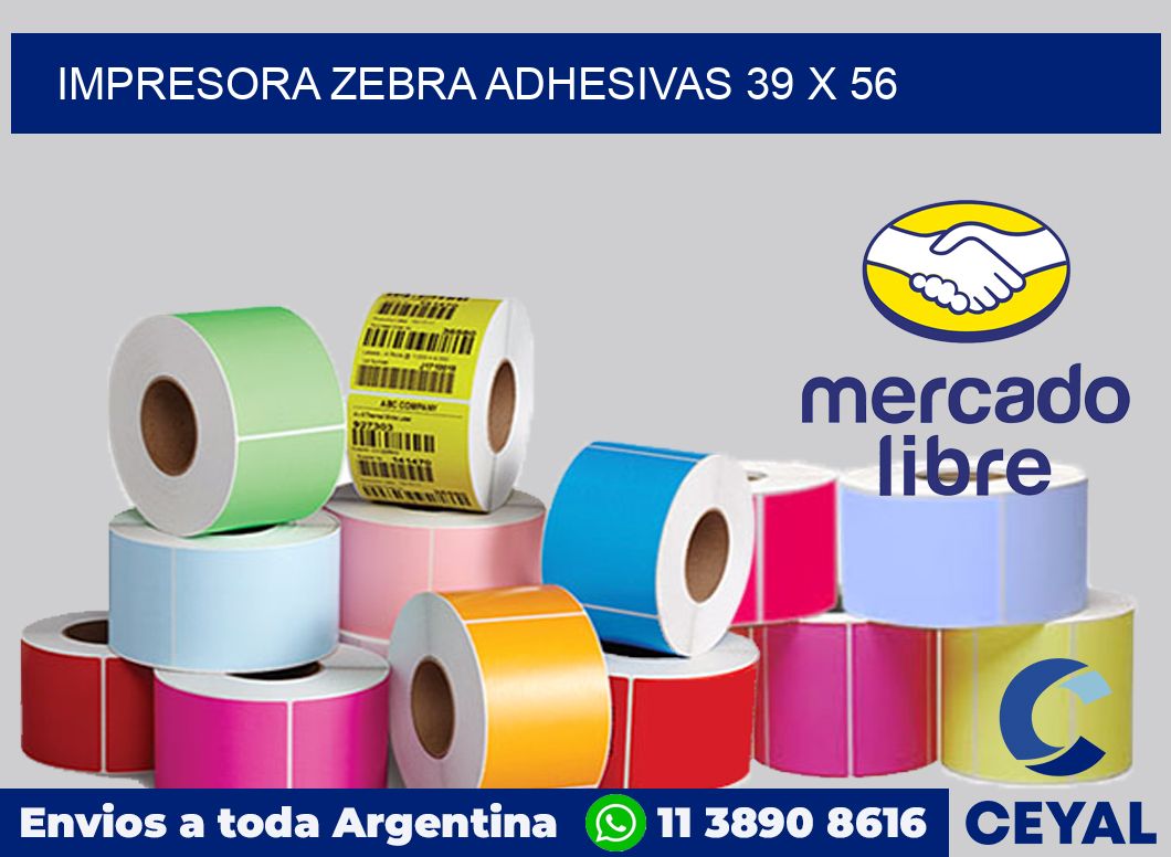 Impresora Zebra adhesivas 39 x 56