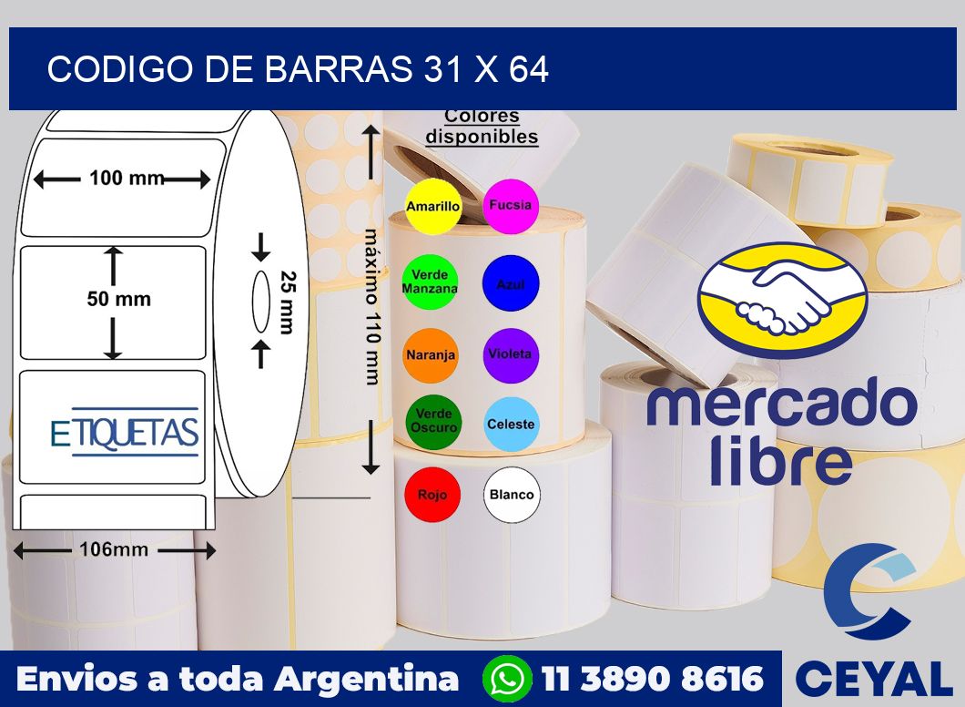 codigo de barras 31 x 64