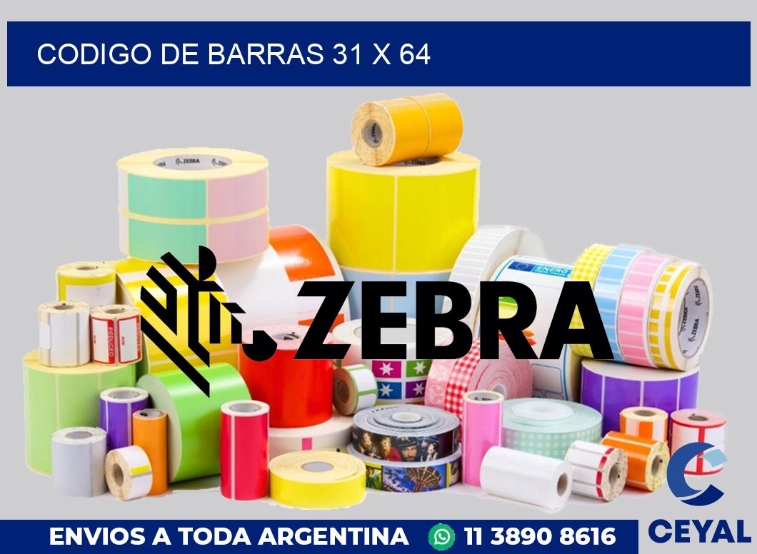codigo de barras 31 x 64