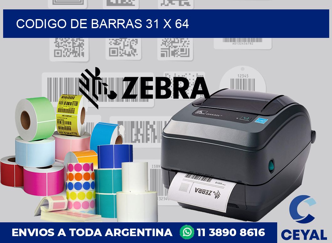 codigo de barras 31 x 64