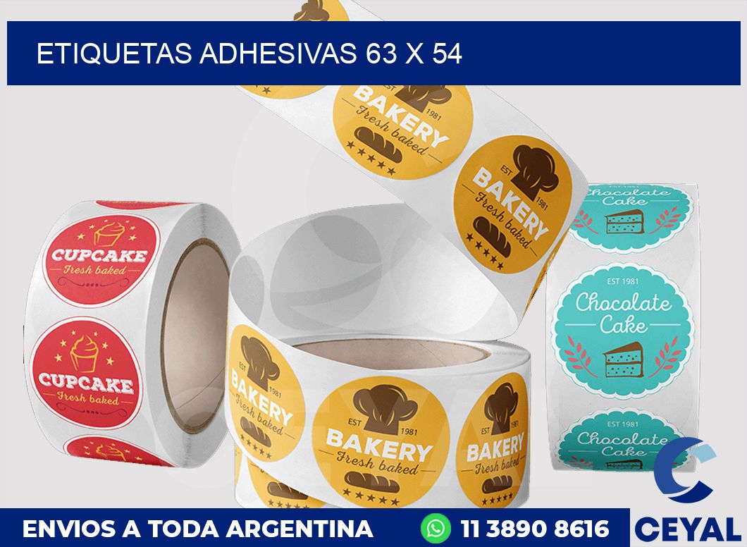 etiquetas adhesivas 63 x 54