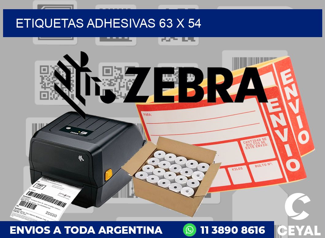 etiquetas adhesivas 63 x 54