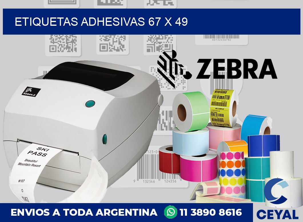 etiquetas adhesivas 67 x 49