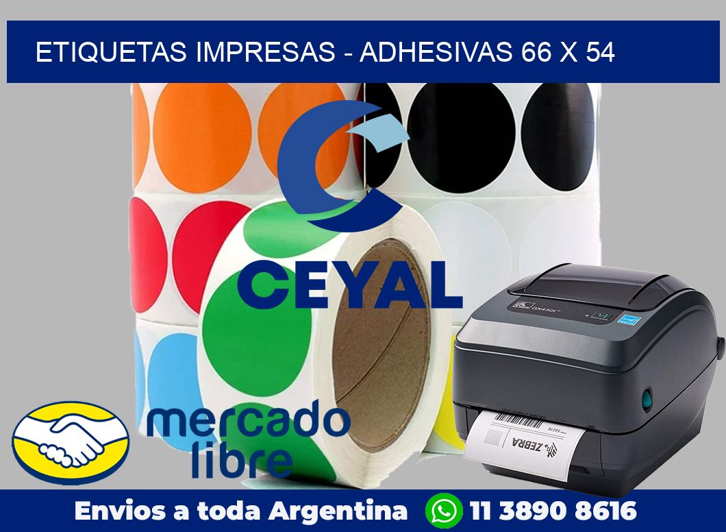 etiquetas impresas – Adhesivas 66 x 54