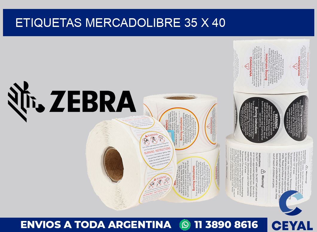 etiquetas mercadolibre 35 x 40