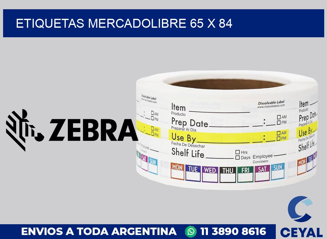 etiquetas mercadolibre 65 x 84