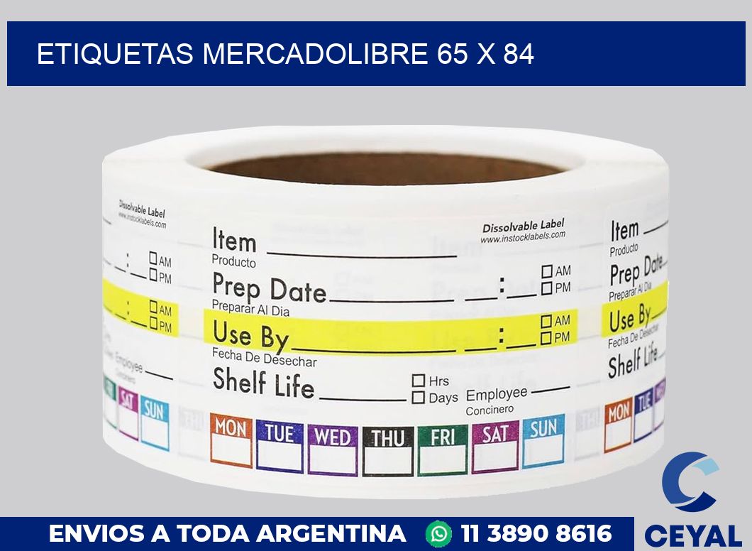etiquetas mercadolibre 65 x 84