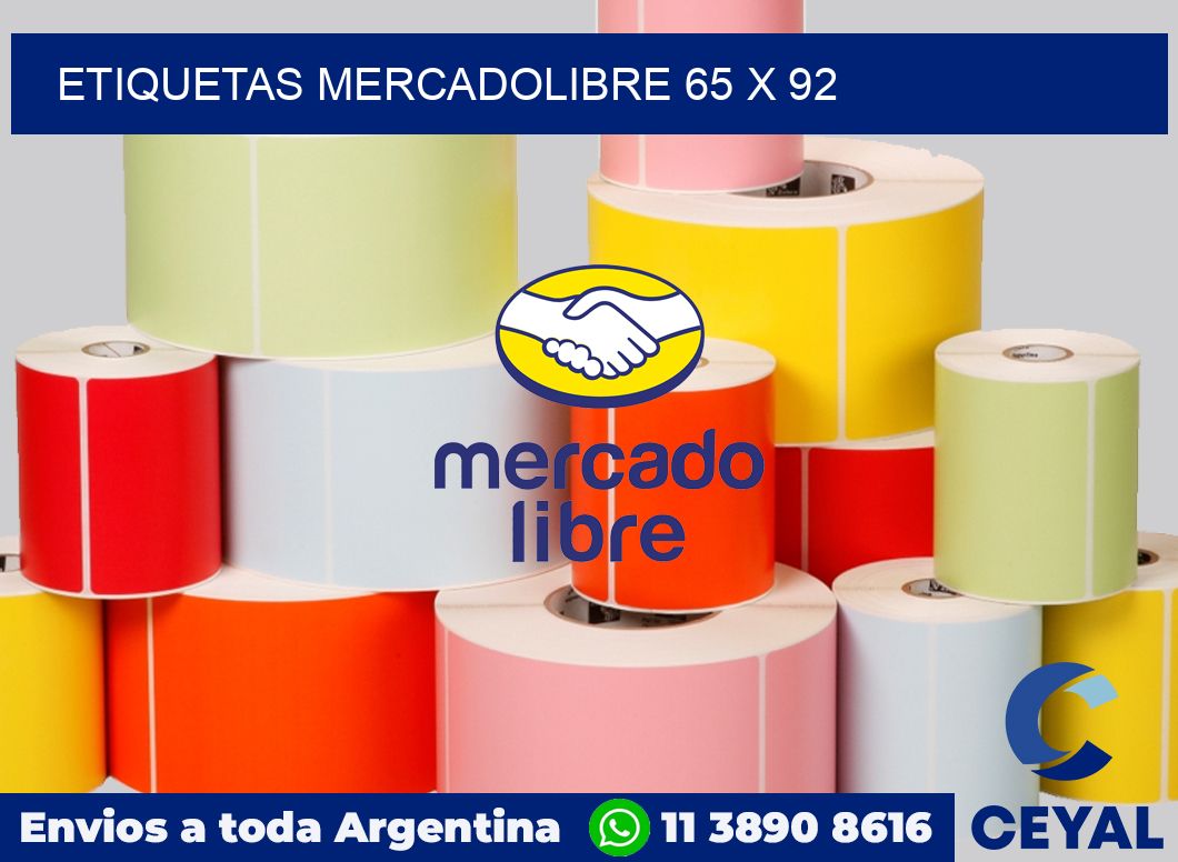 etiquetas mercadolibre 65 x 92