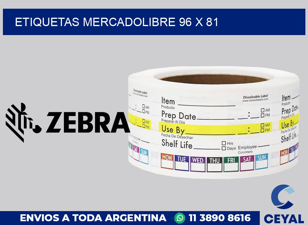 etiquetas mercadolibre 96 x 81
