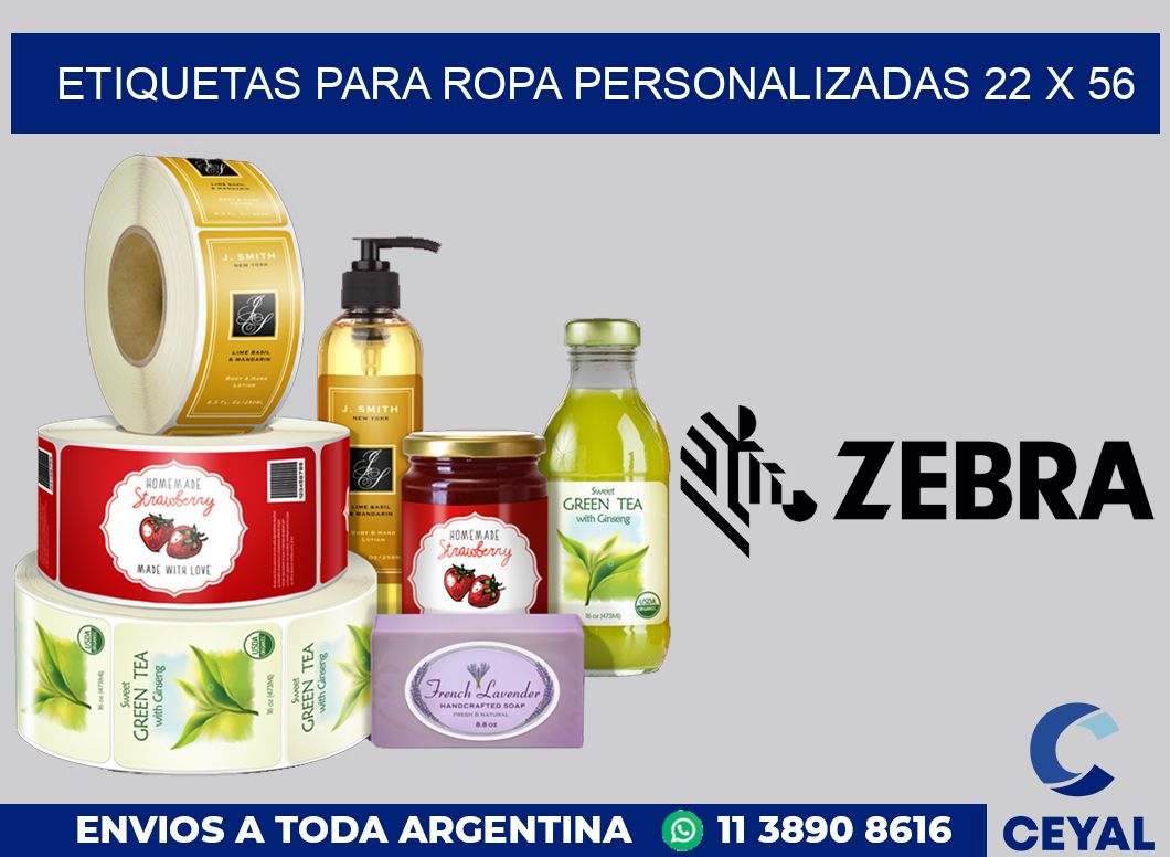 etiquetas para ropa personalizadas 22 x 56