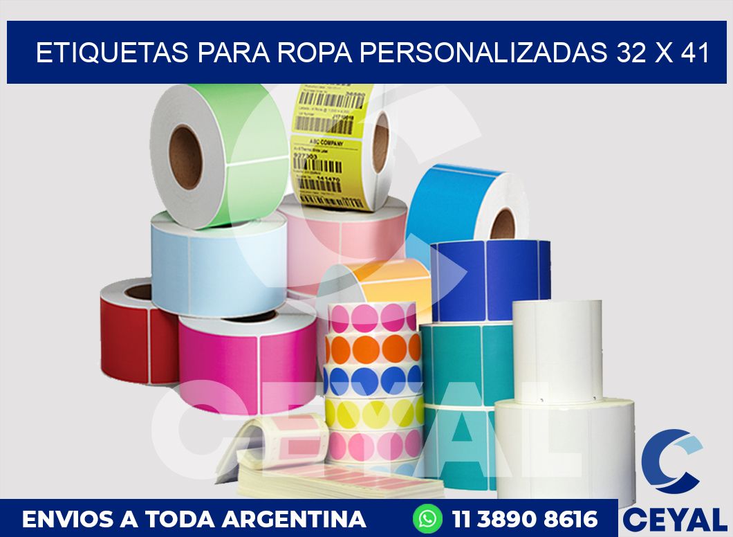 etiquetas para ropa personalizadas 32 x 41