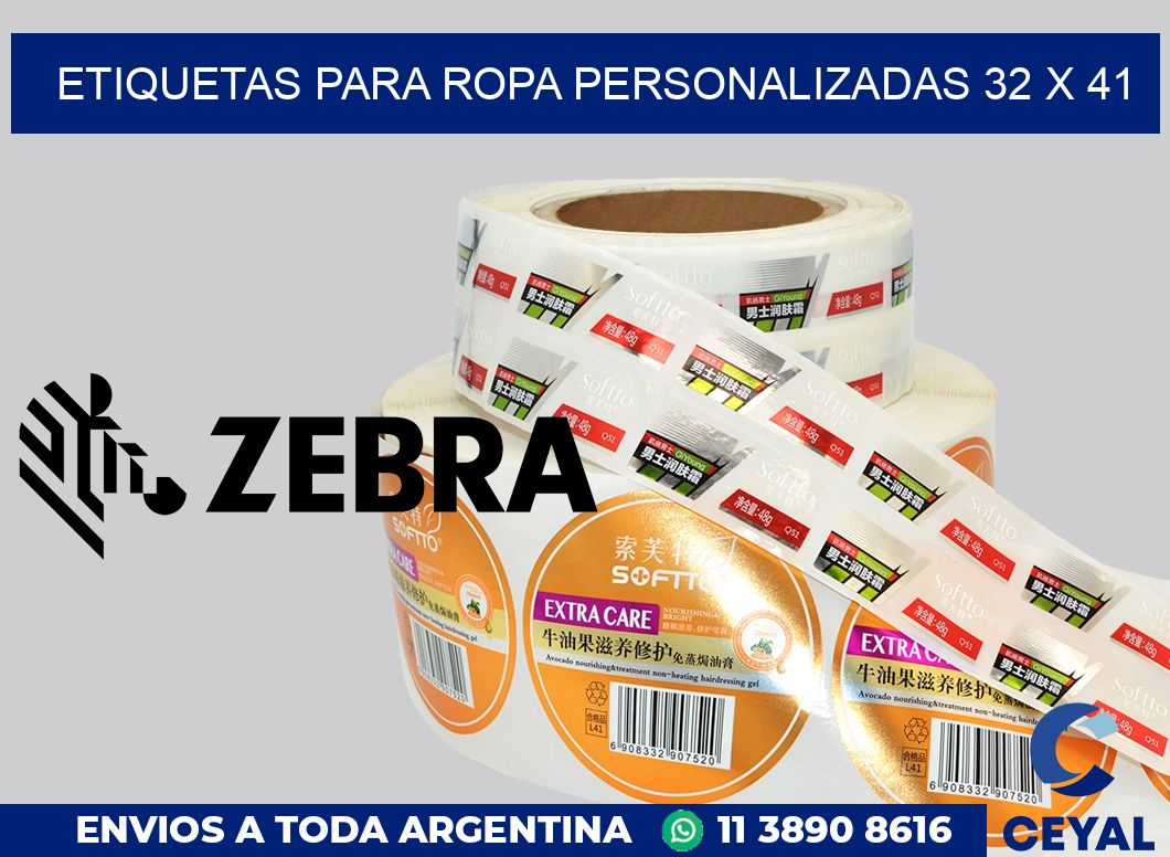 etiquetas para ropa personalizadas 32 x 41