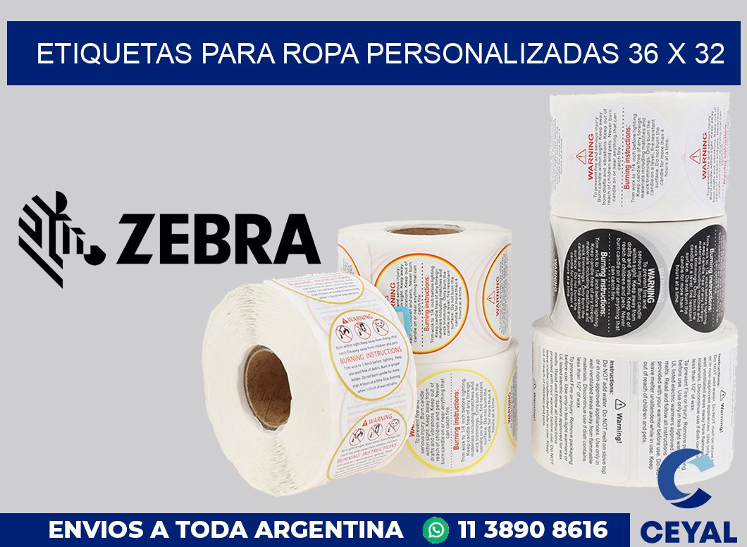 etiquetas para ropa personalizadas 36 x 32
