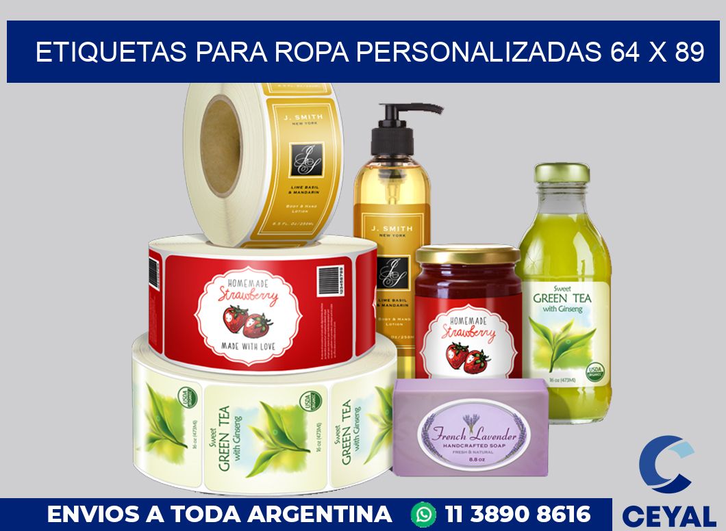 etiquetas para ropa personalizadas 64 x 89