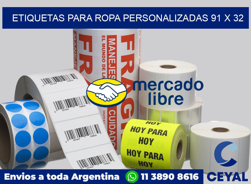 etiquetas para ropa personalizadas 91 x 32