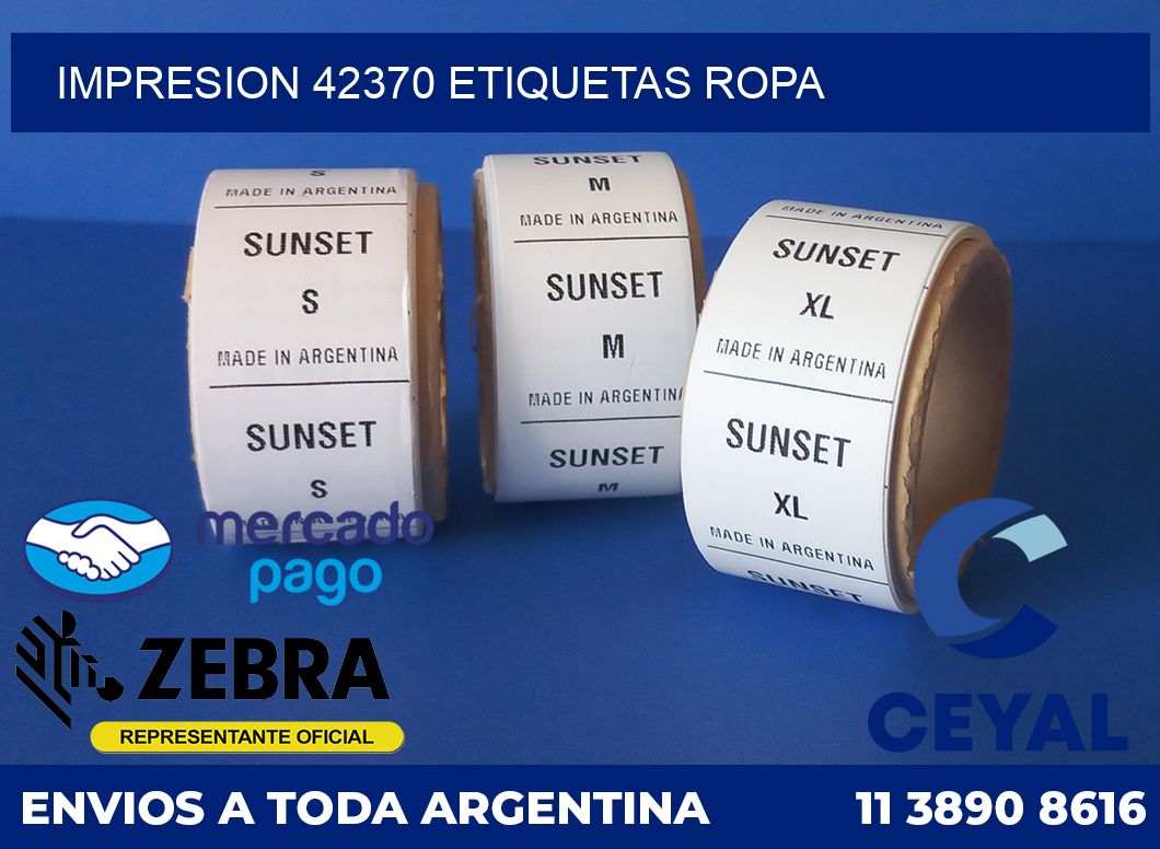impresion 42370 etiquetas ropa