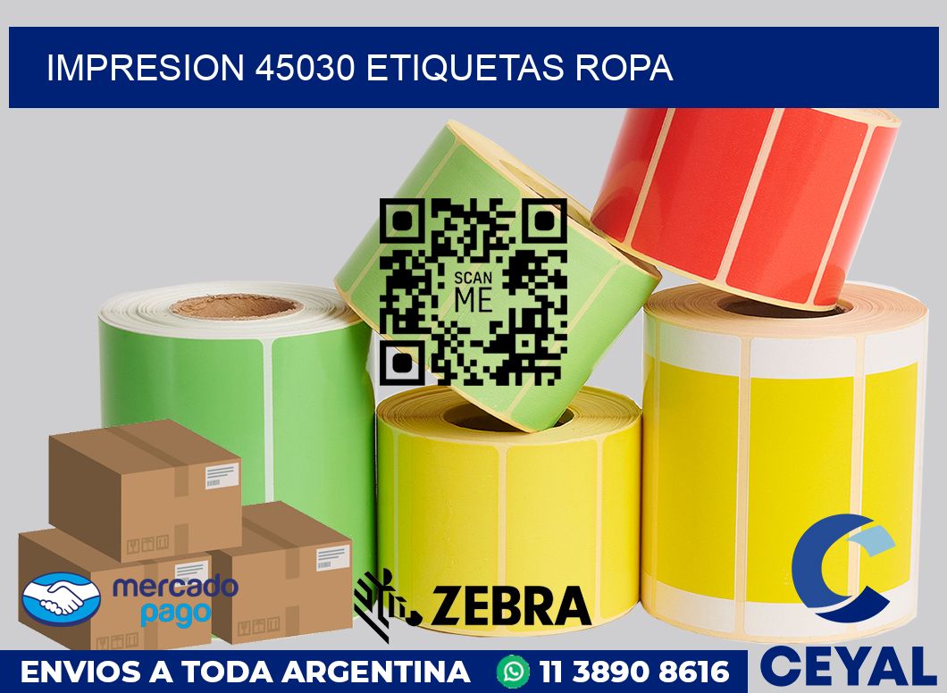 impresion 45030 etiquetas ropa