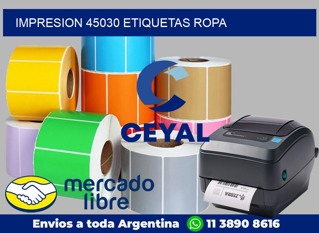 impresion 45030 etiquetas ropa