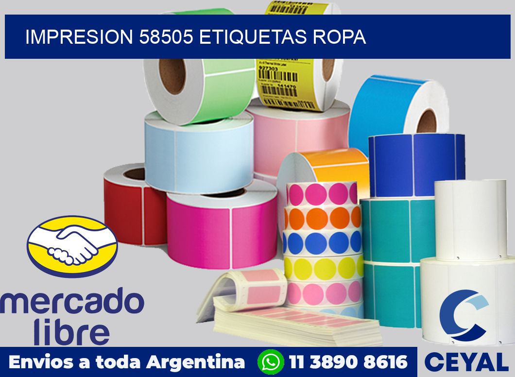 impresion 58505 etiquetas ropa