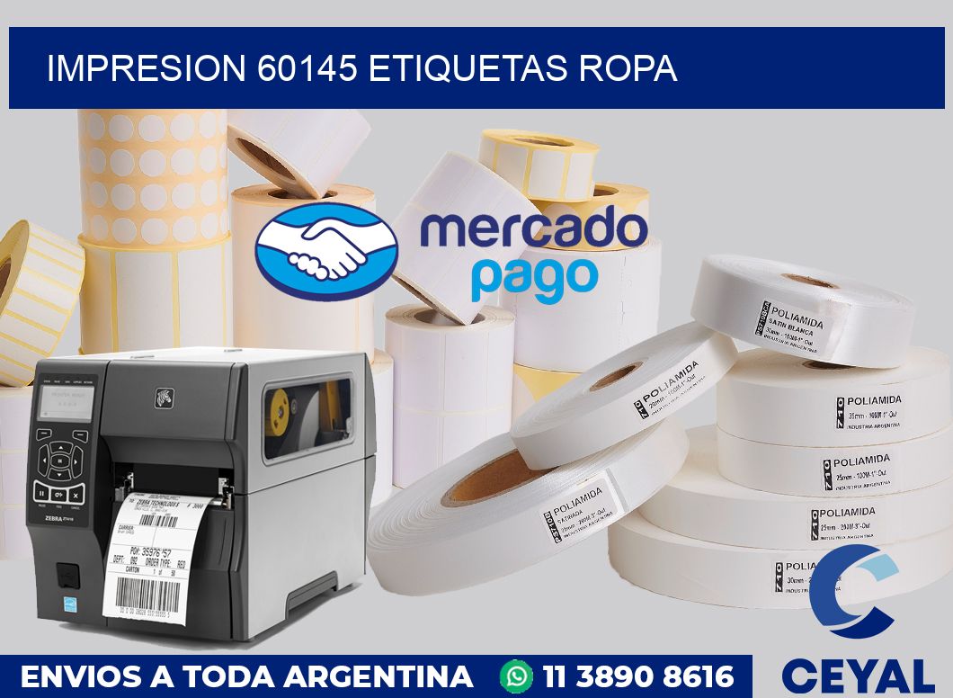 impresion 60145 etiquetas ropa