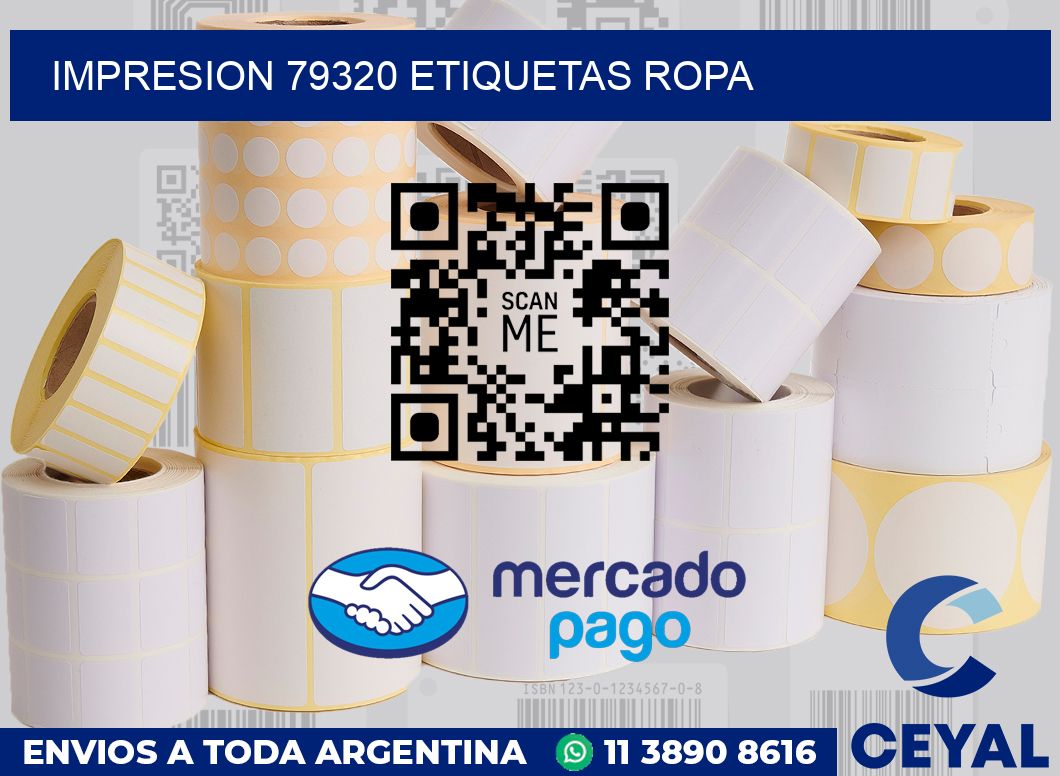 impresion 79320 etiquetas ropa