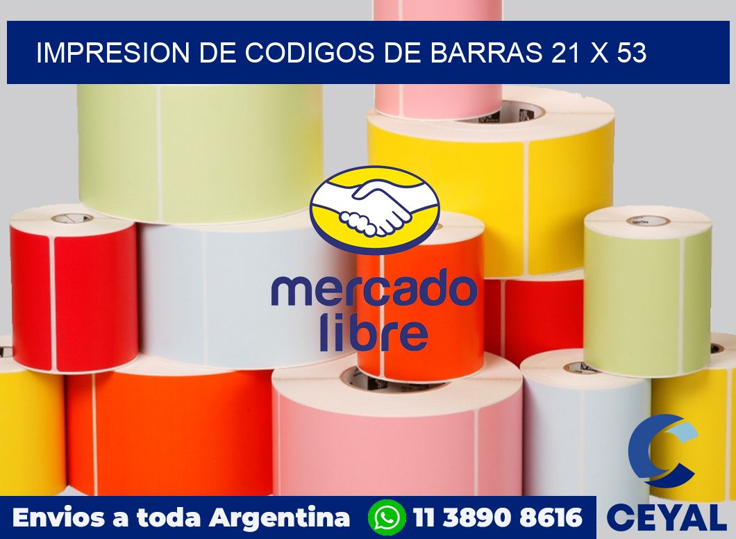 impresion de codigos de barras 21 x 53