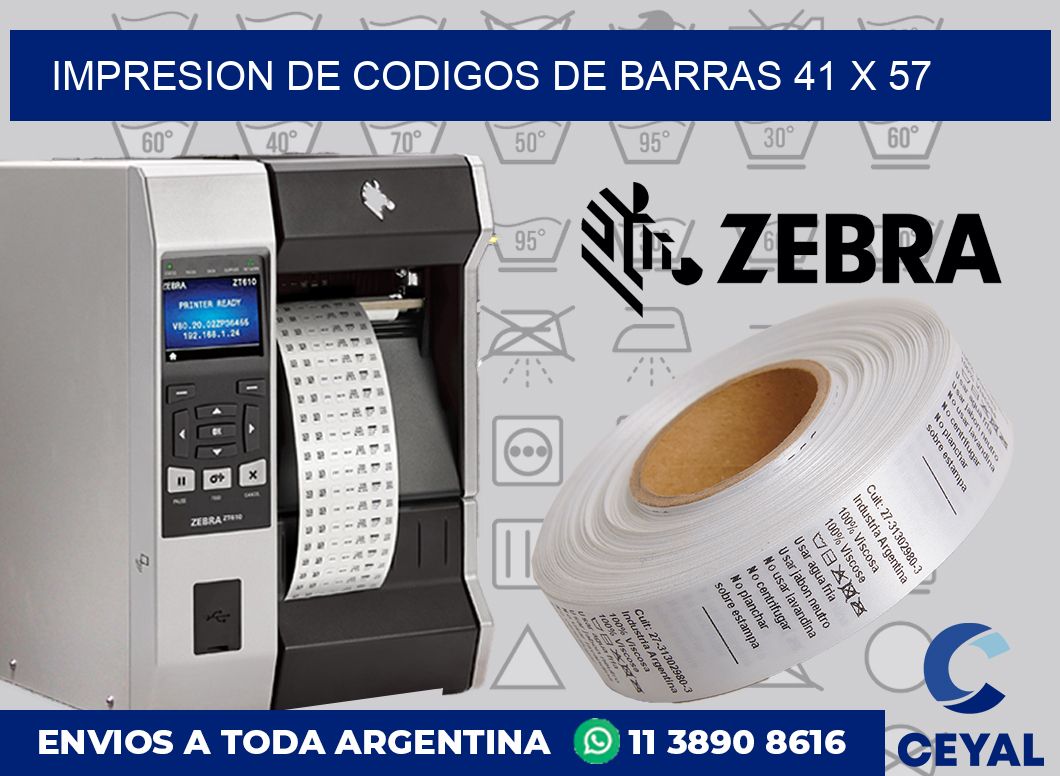 impresion de codigos de barras 41 x 57
