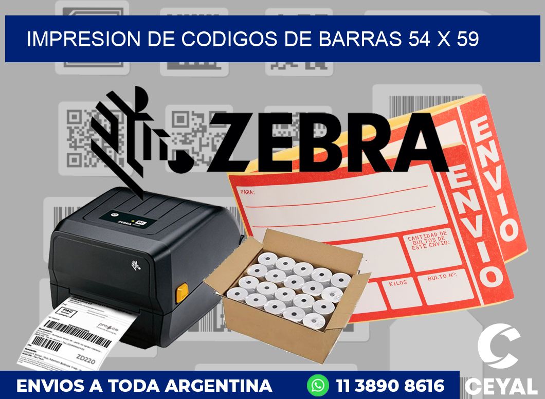 impresion de codigos de barras 54 x 59