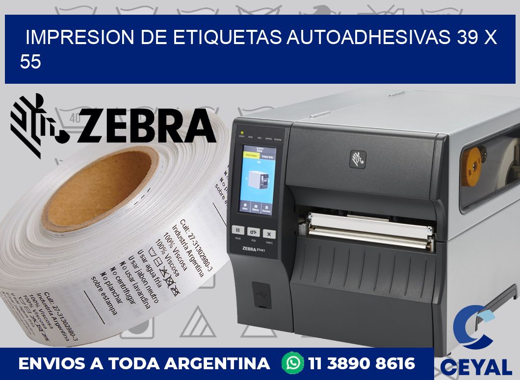 impresion de etiquetas autoadhesivas 39 x 55