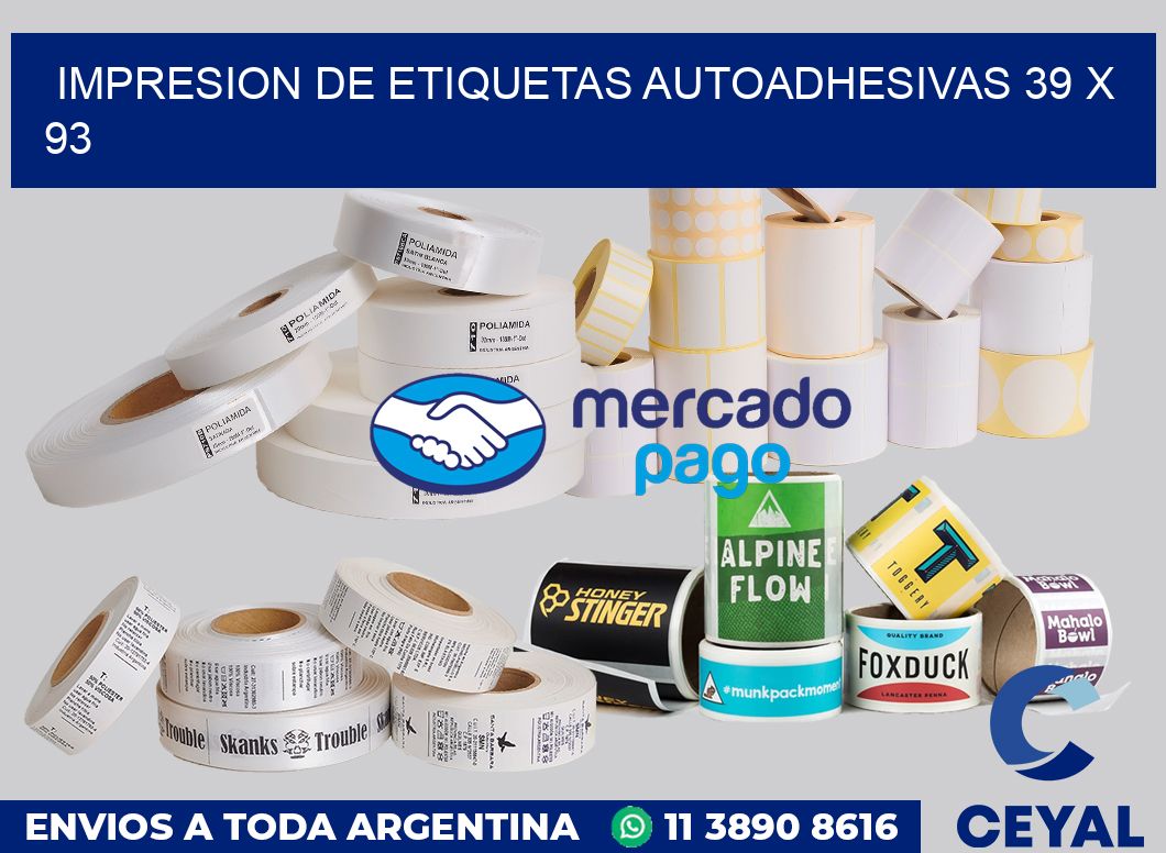 impresion de etiquetas autoadhesivas 39 x 93