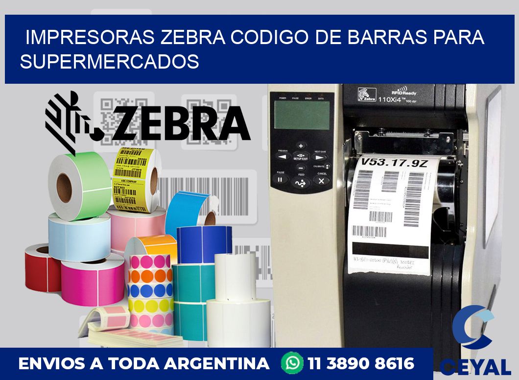 impresoras zebra codigo de barras para supermercados