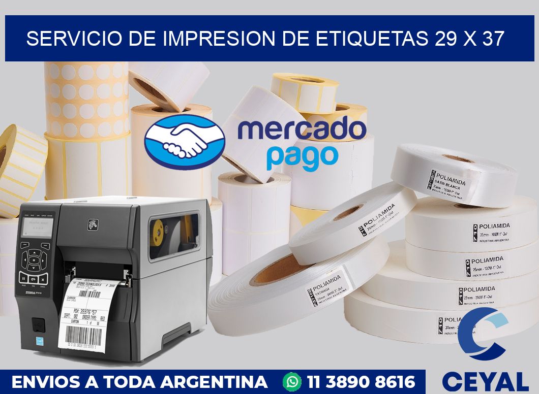 servicio de impresion de etiquetas 29 x 37
