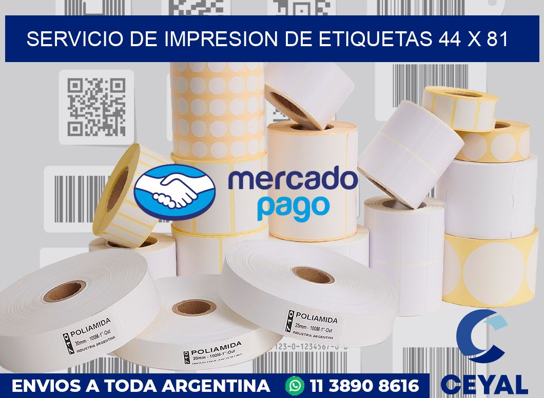 servicio de impresion de etiquetas 44 x 81