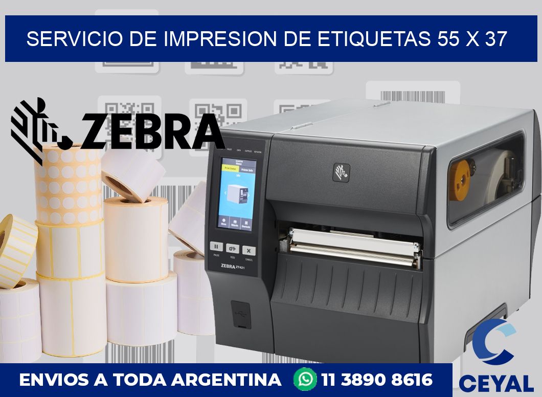 servicio de impresion de etiquetas 55 x 37