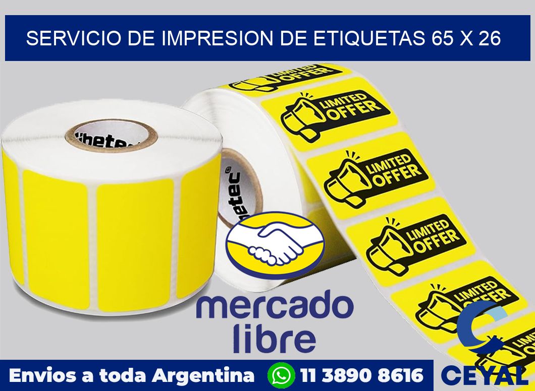 servicio de impresion de etiquetas 65 x 26