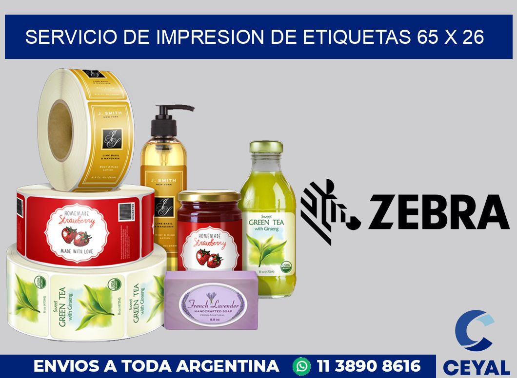 servicio de impresion de etiquetas 65 x 26