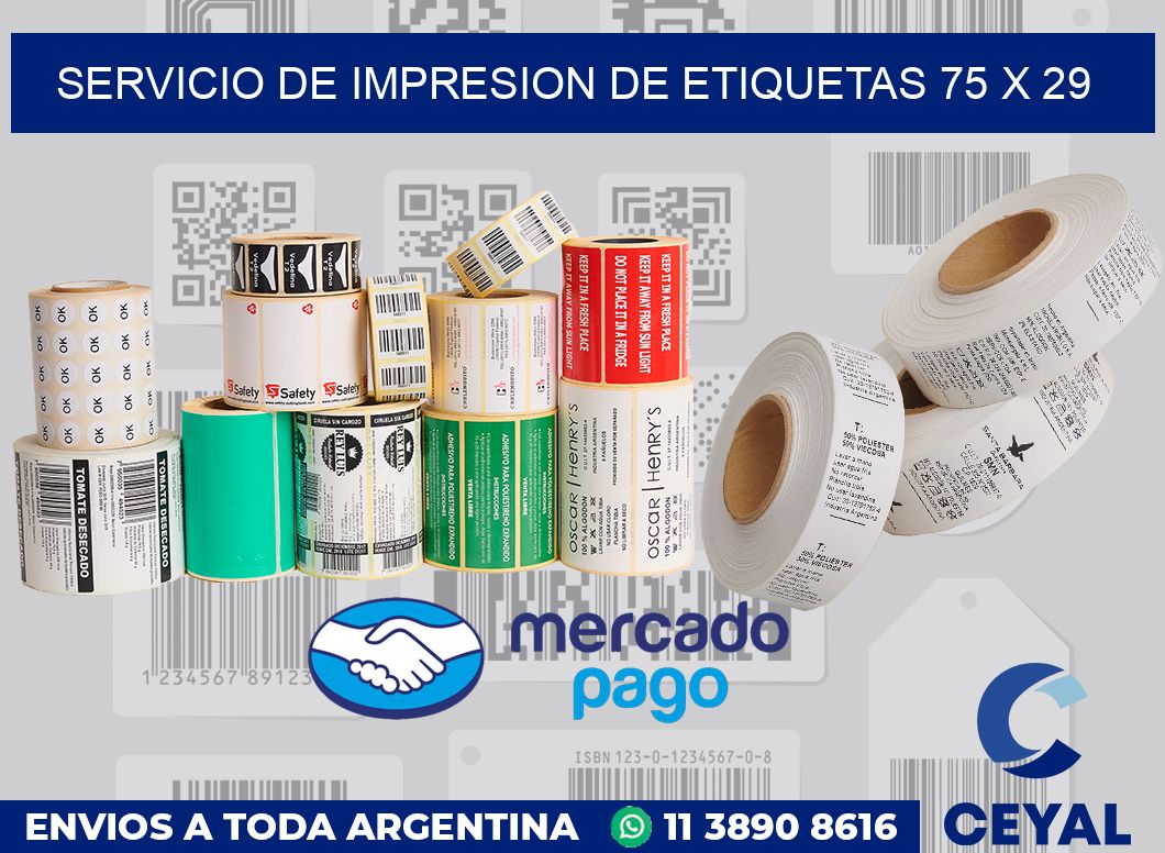 servicio de impresion de etiquetas 75 x 29