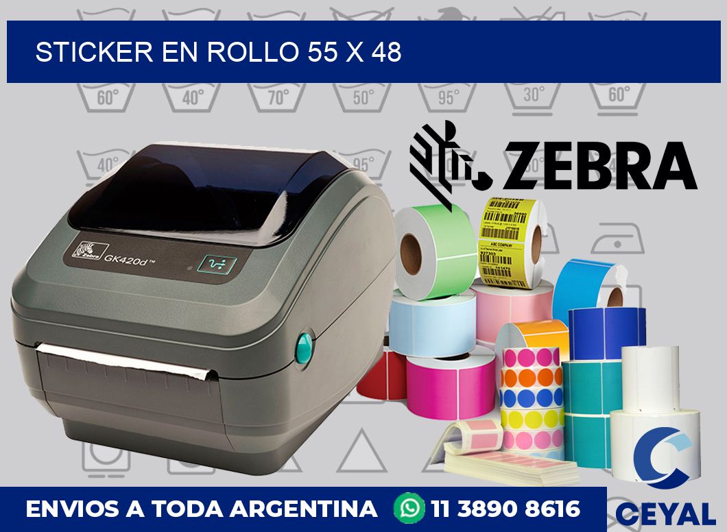 sticker en rollo 55 x 48