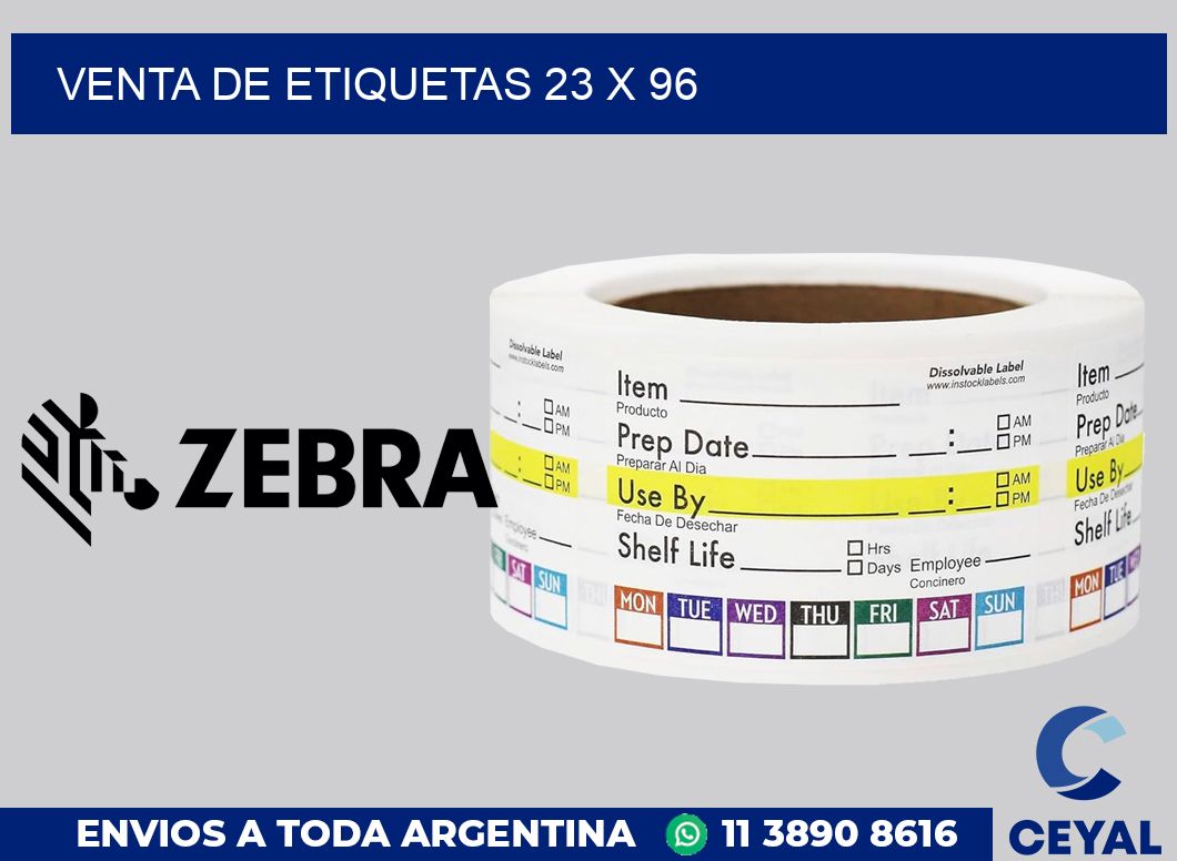 venta de etiquetas 23 x 96
