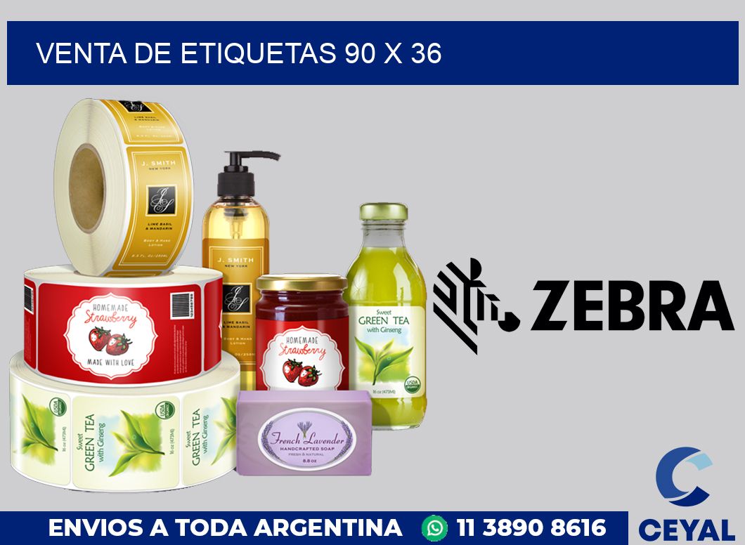 venta de etiquetas 90 x 36