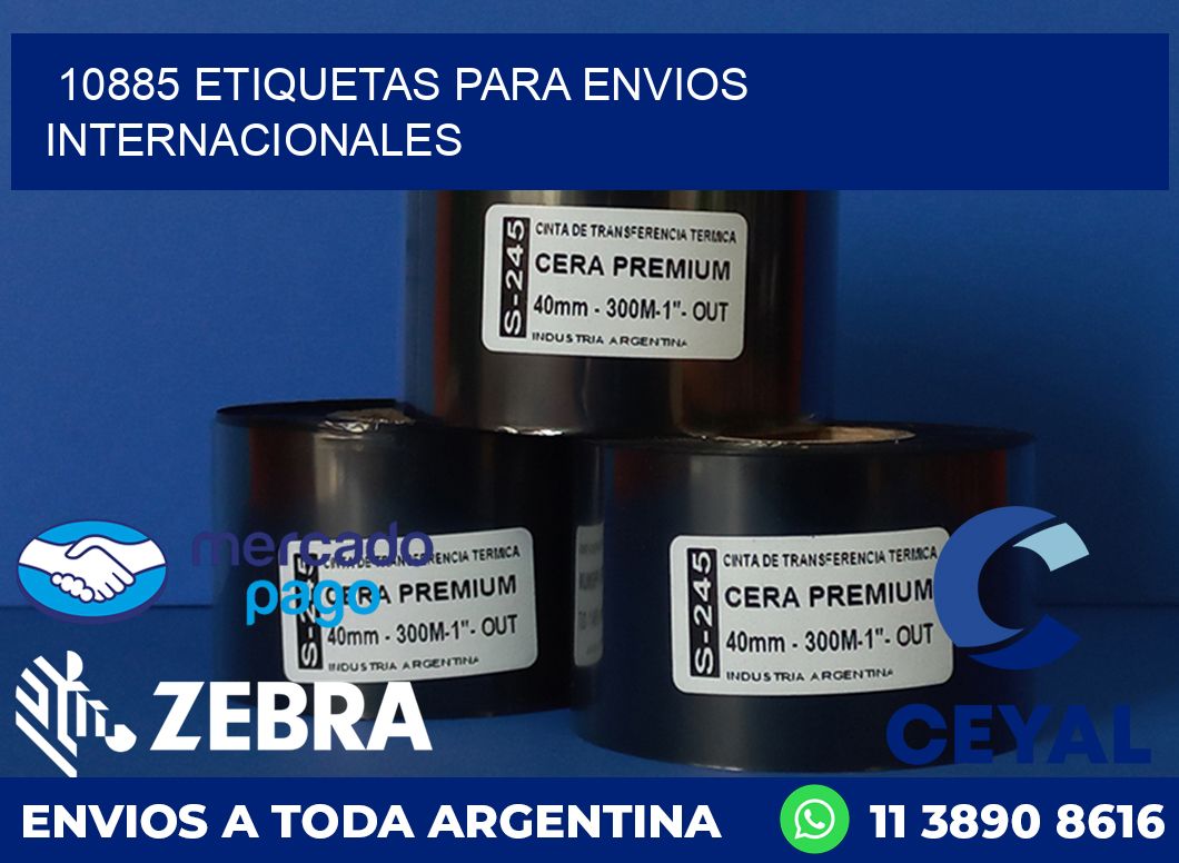 10885 ETIQUETAS PARA ENVIOS INTERNACIONALES