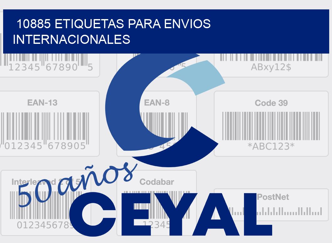 10885 ETIQUETAS PARA ENVIOS INTERNACIONALES